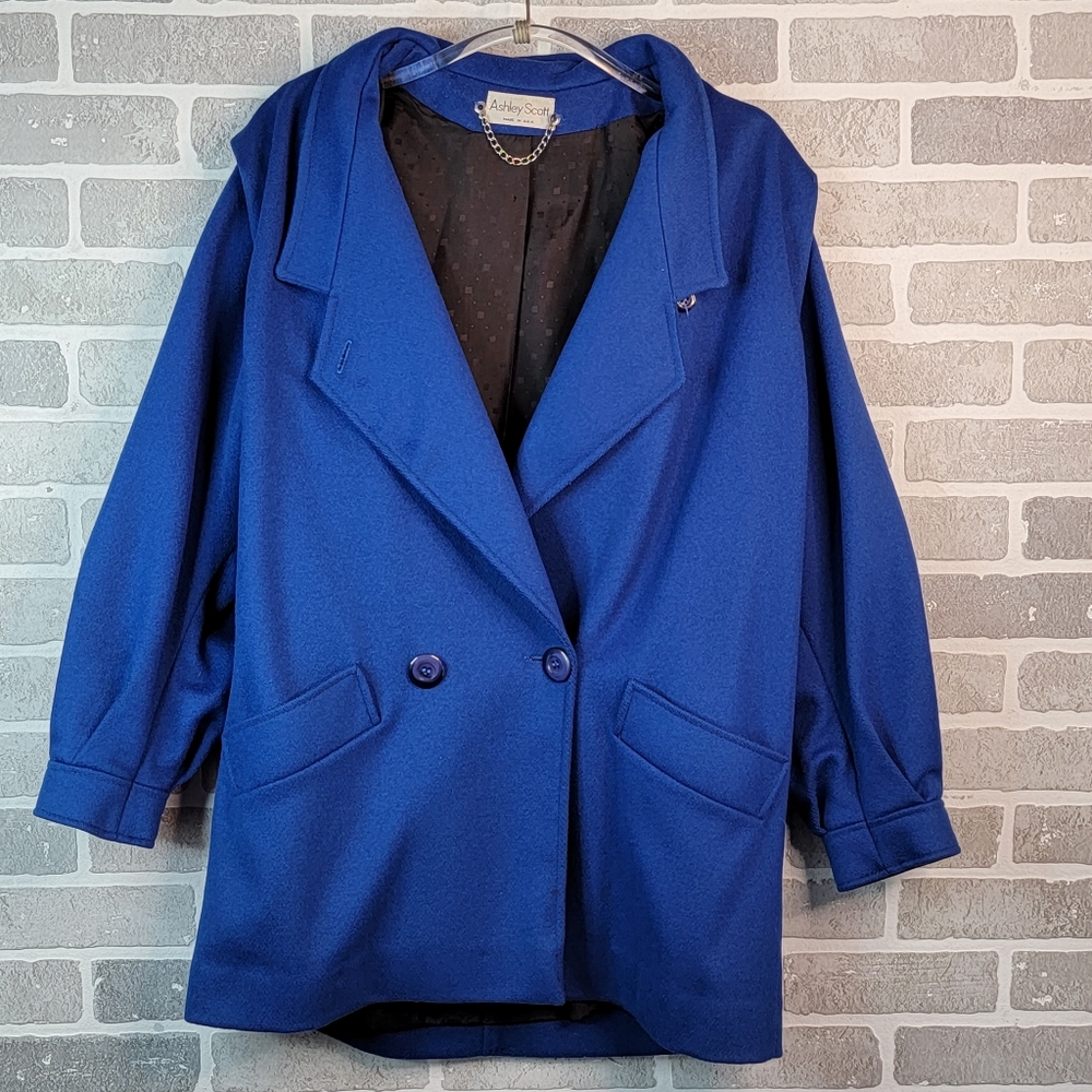 Ashley Scott Vintage 80's Made in USA Mid Length High Fashion Women's Coat